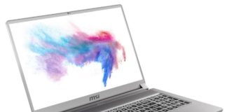 MSI creator 17 laptop