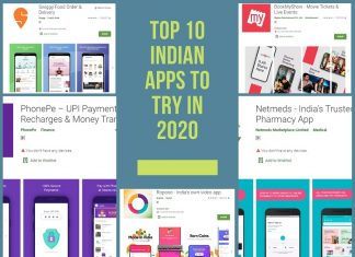 Top 10 Indian Apps to Try in 2020 For The Amazing Experience indian apps
